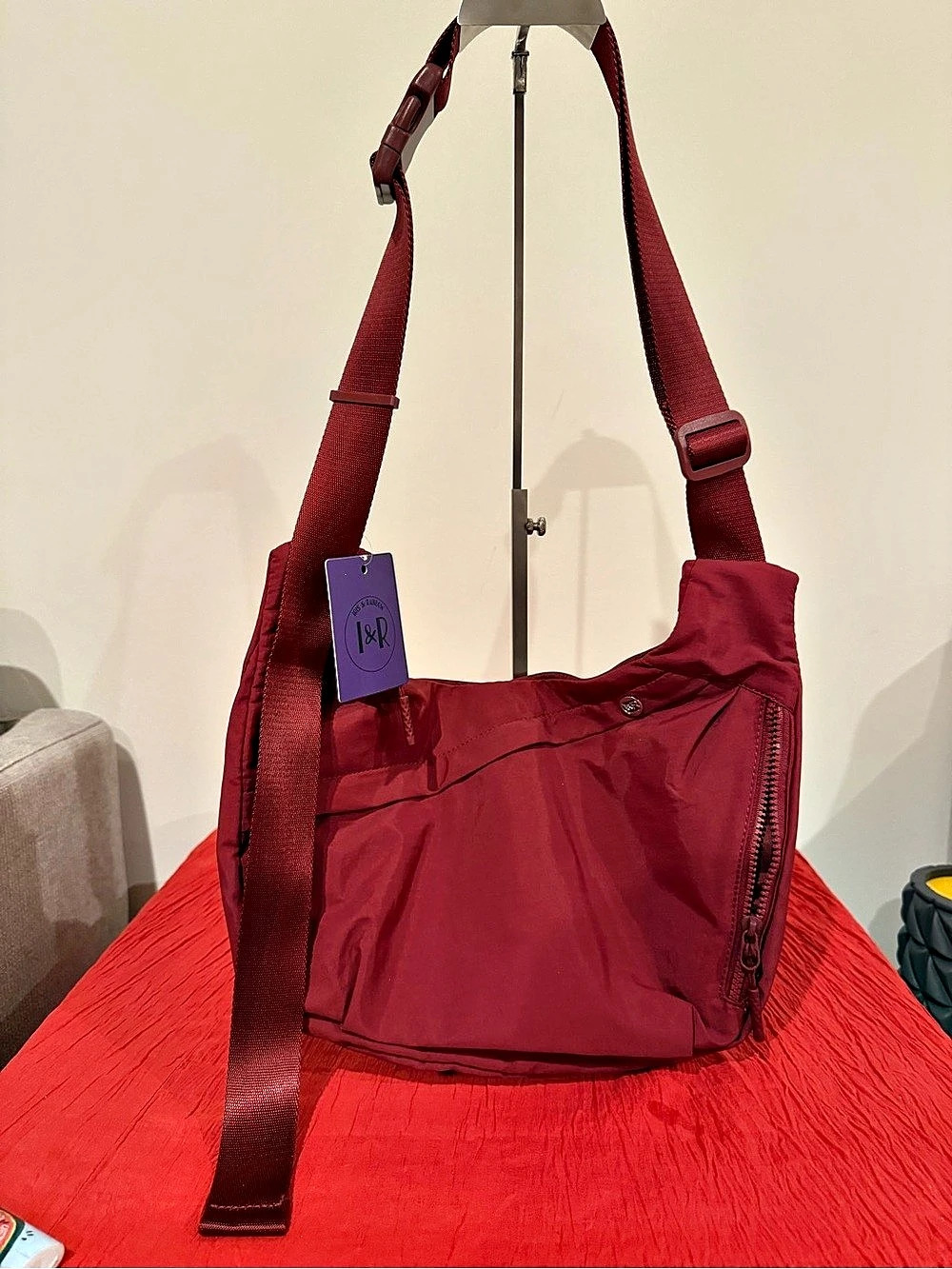 Iris & Rainbow The Iris Buckle Up Bag Red Crossbody Bag